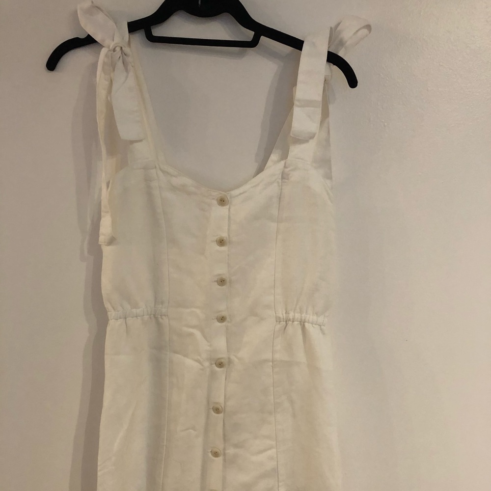 Madewell Tie Strap Linen/Cotton Dress